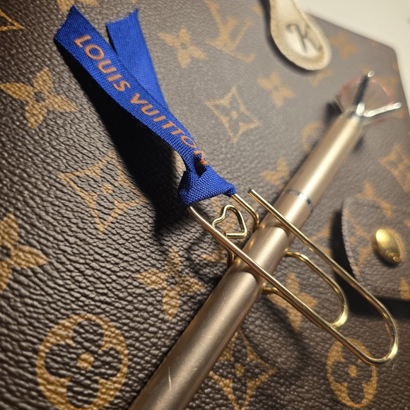 Louis Vuitton Gold and Blue Authentic Ribbon Bookmark / Pen Holder Handmade - Picture 10 of 10